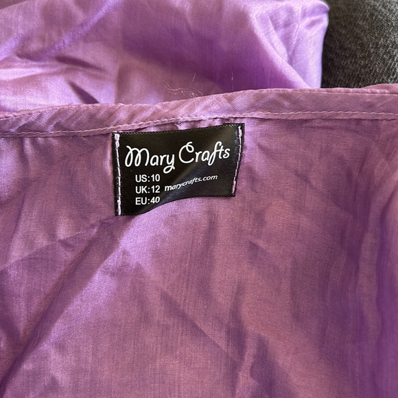 MARY CRAFTS SILK CROP SHIRT TOP BLOUSE SIZE 10 - Picture 7 of 7